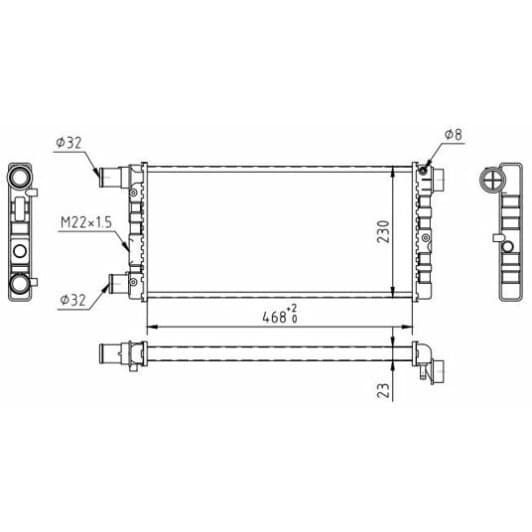 600537 Hart Радиатор охлаждения двигателя