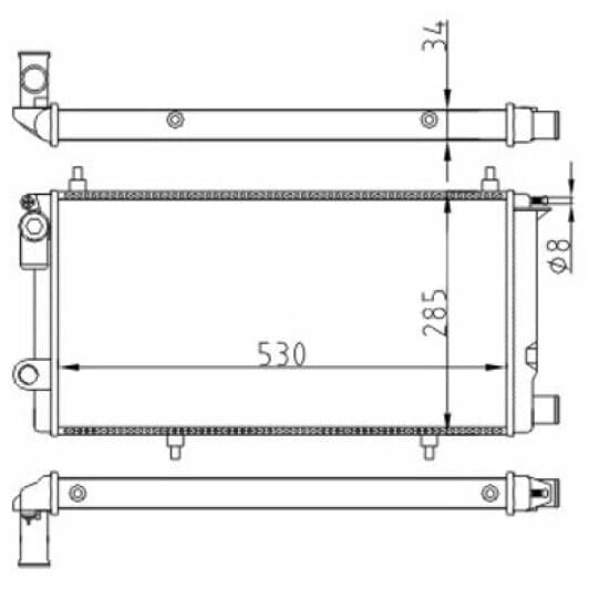 600539 Hart Радіатор охолодження двигуна для Citroen C15
