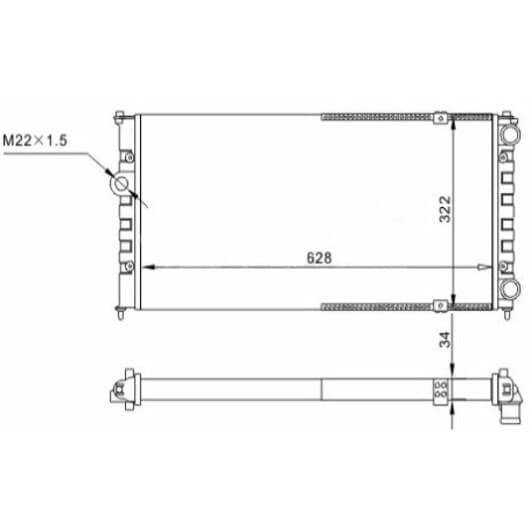 600725 Hart Радіатор охолодження двигуна