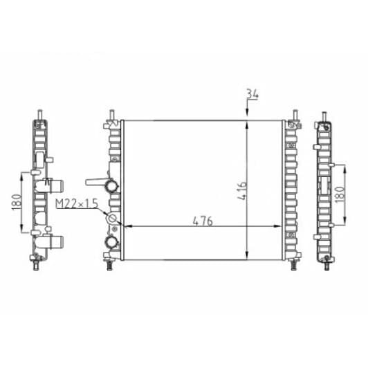 600759 Hart Радиатор охлаждения двигателя