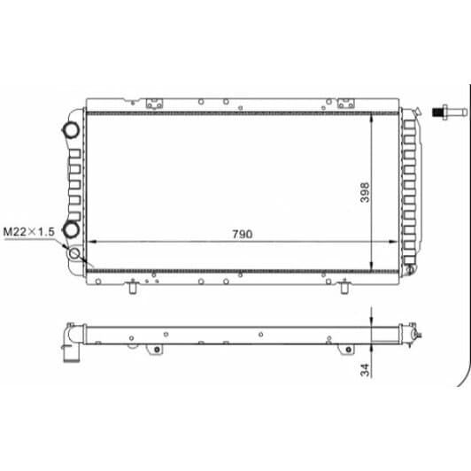 600919 Hart Радиатор охлаждения двигателя