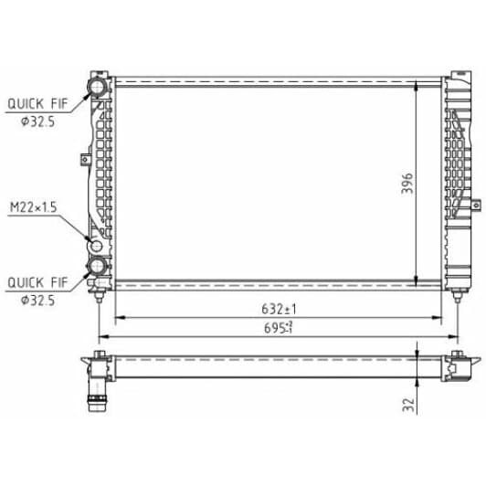 600932 Hart Радиатор охлаждения двигателя