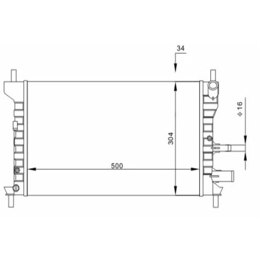 600935 Hart Радіатор охолодження двигуна