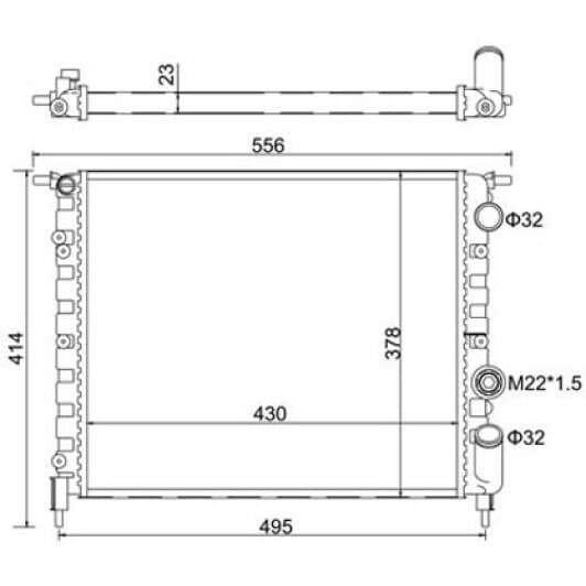 601448 Hart Радиатор охлаждения двигателя