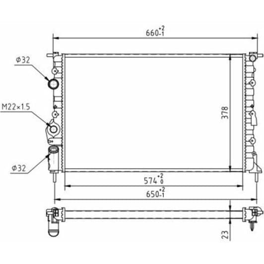 601818 Hart Радіатор охолодження двигуна