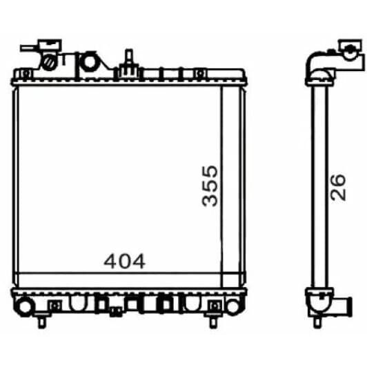601835 Hart Радиатор охлаждения двигателя для Hyundai Atos