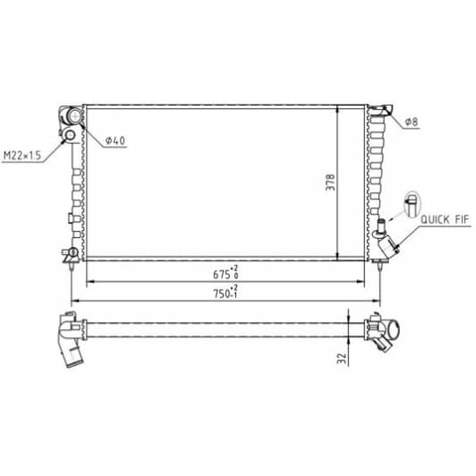 601911 Hart Радіатор охолодження двигуна