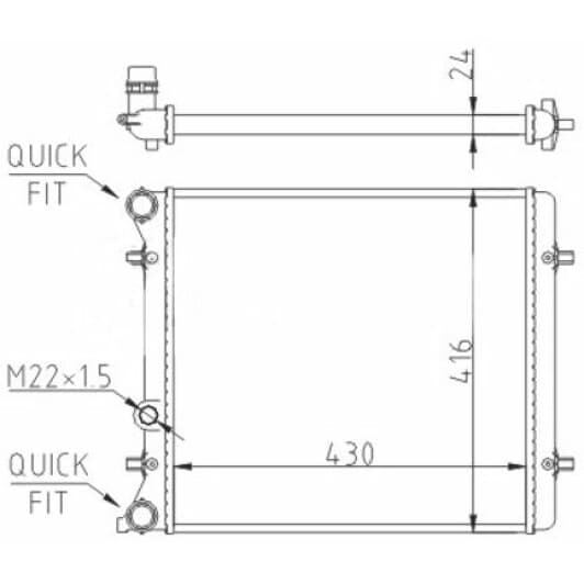 602016 Hart Радіатор охолодження двигуна