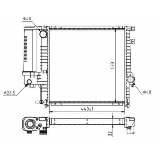 602085 Hart Радиатор охлаждения двигателя