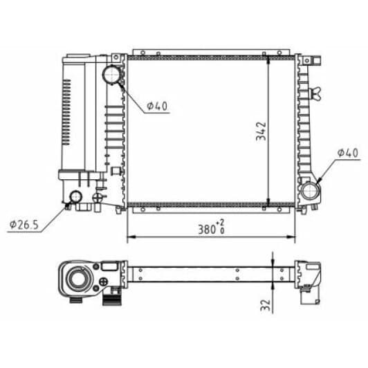 602087 Hart Радіатор охолодження двигуна для BMW 3 Series