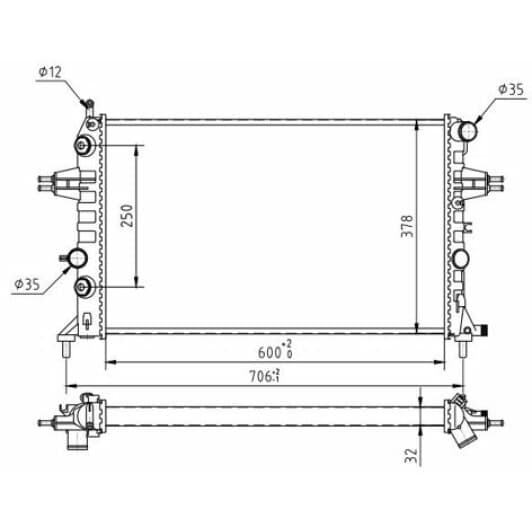 602103 Hart Радиатор охлаждения двигателя