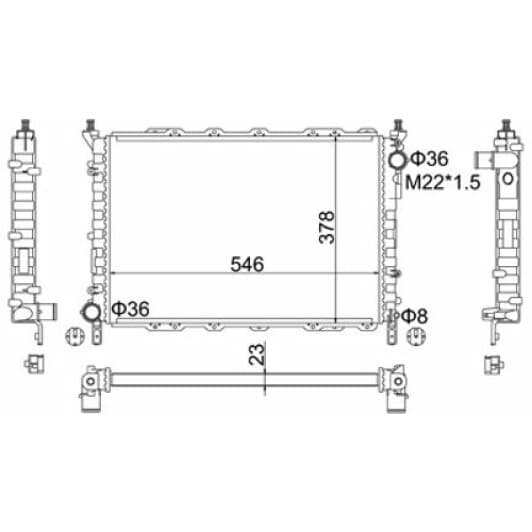 602131 Hart Радиатор охлаждения двигателя
