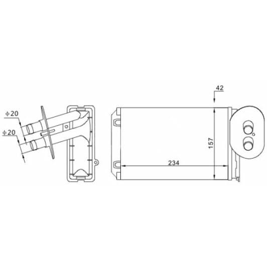 602201 Hart Радіатор пічки для Volkswagen Transporter