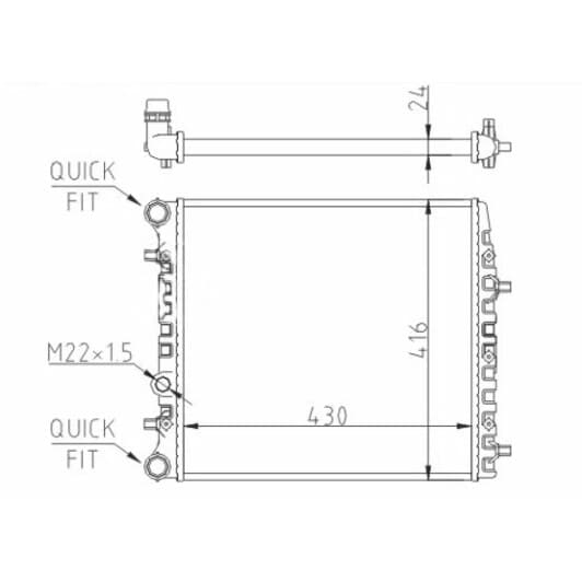 603063 Hart Радиатор охлаждения двигателя