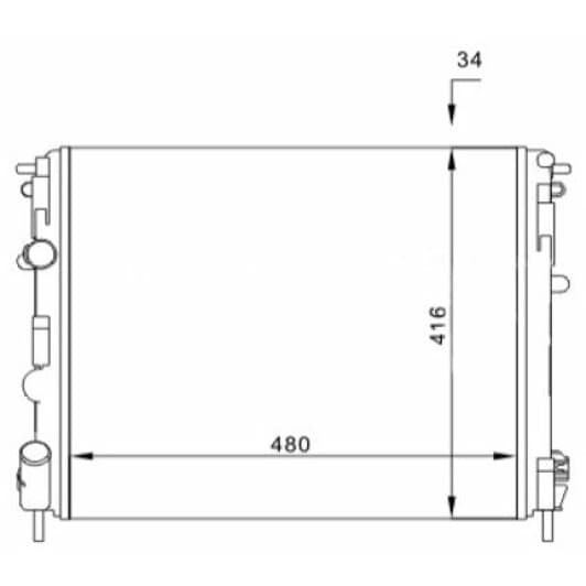 603114 Hart Радиатор охлаждения двигателя