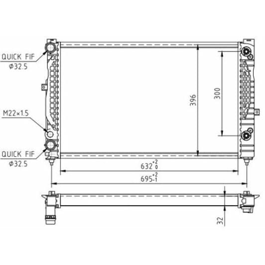 603198 Hart Радіатор охолодження двигуна
