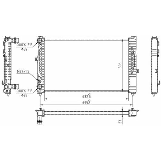 603225 Hart Радіатор охолодження двигуна
