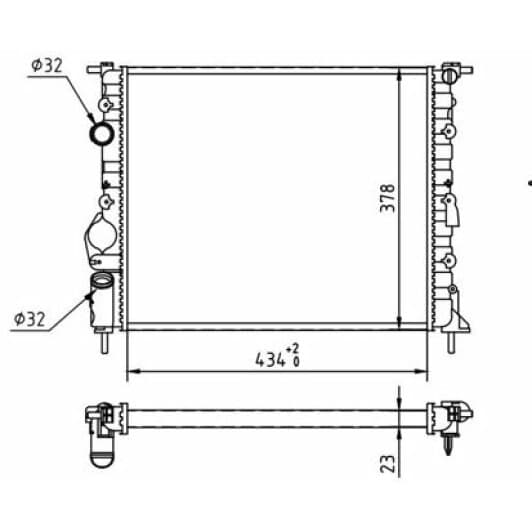 603285 Hart Радиатор охлаждения двигателя