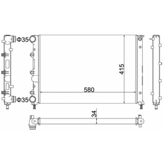 603390 Hart Радиатор охлаждения двигателя для Alfa Romeo 147