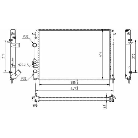 603410 Hart Радіатор охолодження двигуна