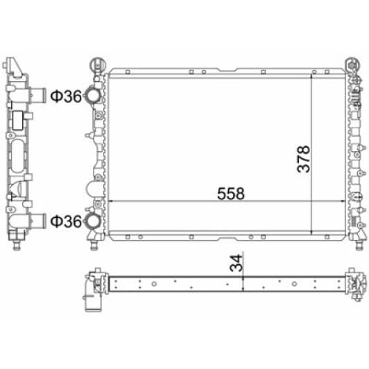 603457 Hart Радиатор охлаждения двигателя