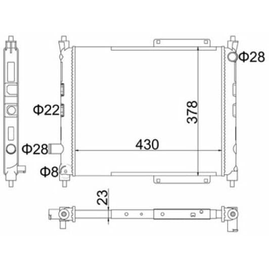 603602 Hart Радіатор охолодження двигуна