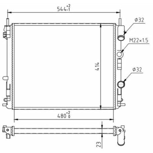 603631 Hart Радіатор охолодження двигуна