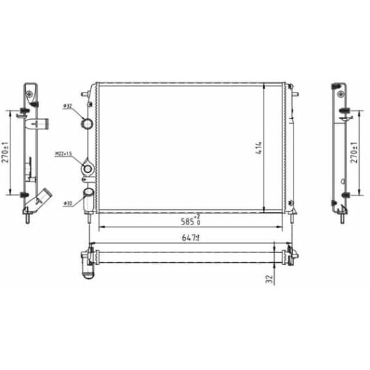 603840 Hart Радиатор охлаждения двигателя