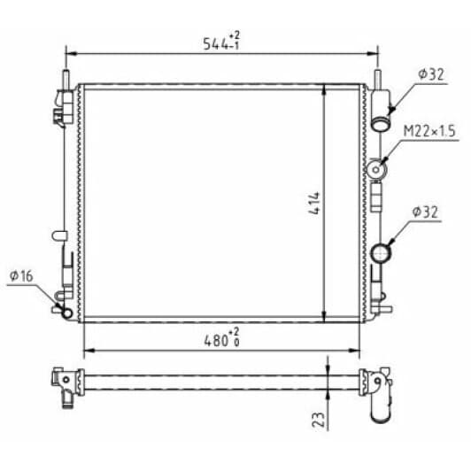 603883 Hart Радіатор охолодження двигуна