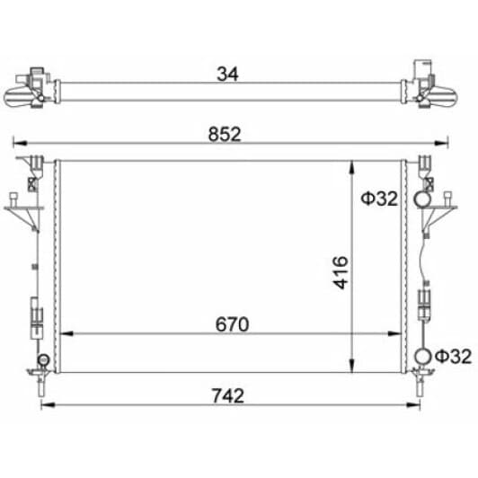 603917 Hart Радіатор охолодження двигуна