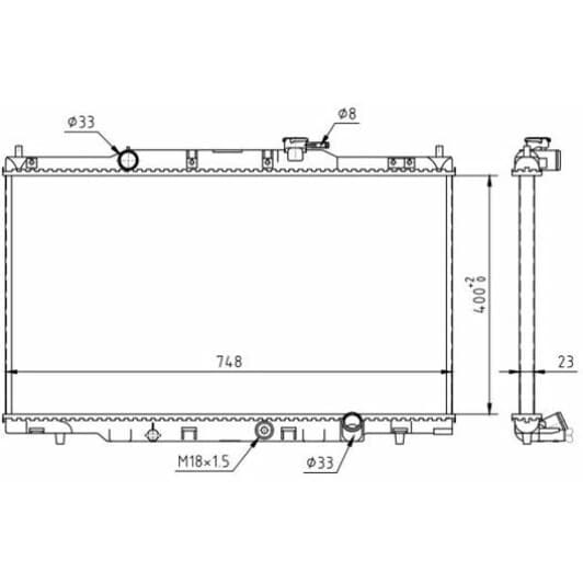 603945 Hart Радіатор охолодження двигуна