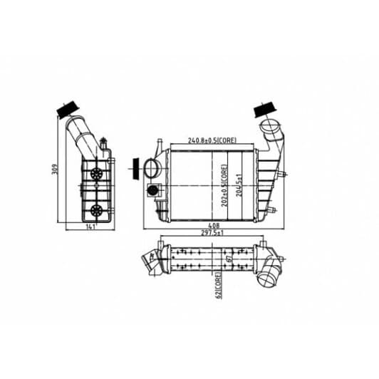 604101 Hart Інтеркулер для Alfa Romeo 156