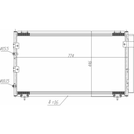 605736 Hart Радиатор кондиционера для Toyota Previa