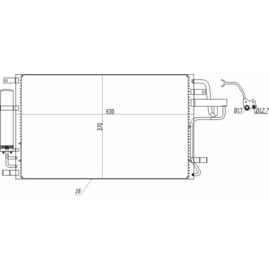 605741 Hart Радиатор кондиционера