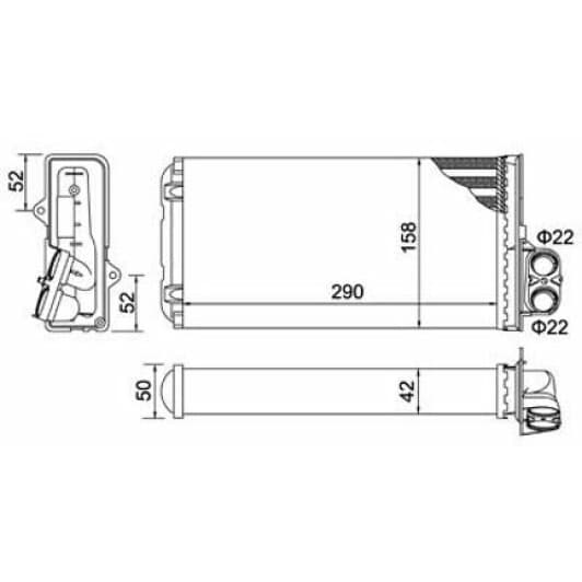605792 Hart Радіатор пічки для Peugeot 607