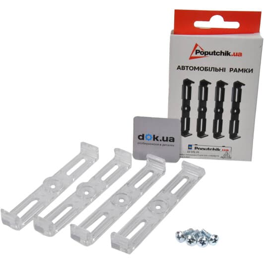 Комплект рамок номерного знака Poputchik 24-052-IS колір прозорий