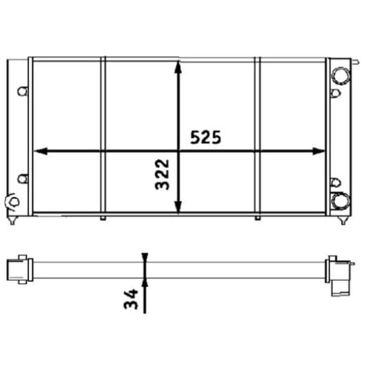 cr340001s Mahle Радиатор охлаждения двигателя