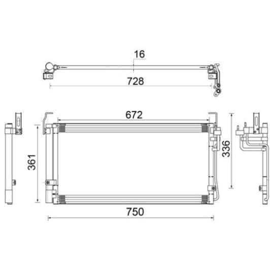 ac265000s Mahle Радіатор кондиціонера