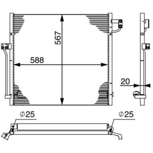 ac41000s Mahle Радиатор кондиционера