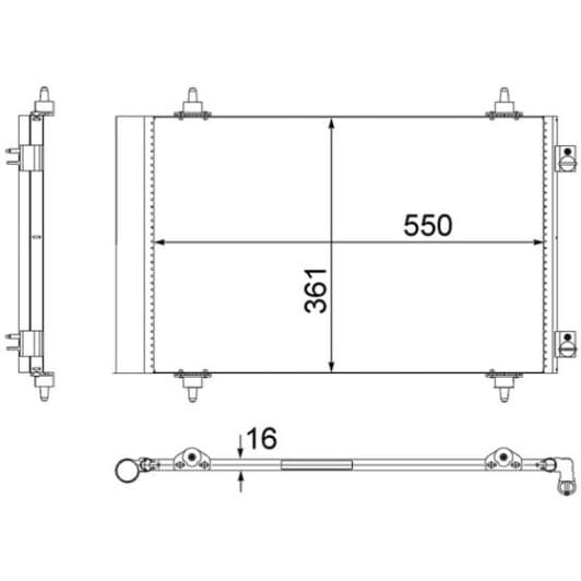 ac487000s Mahle Радиатор кондиционера