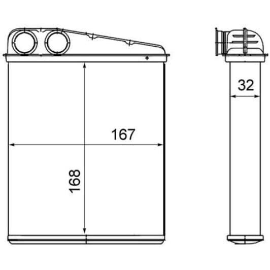 ah16000s Mahle Радиатор печки