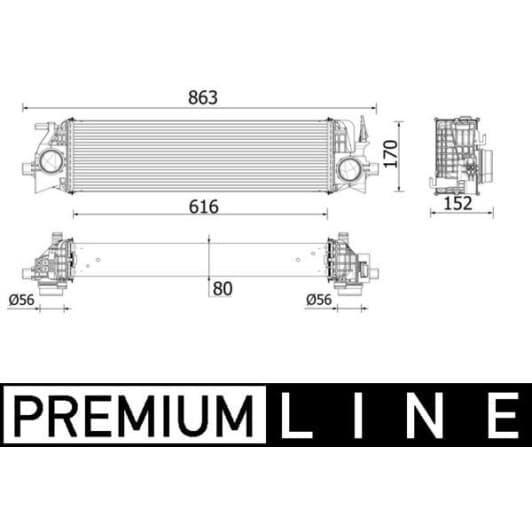 CI554000P Mahle Интеркулер