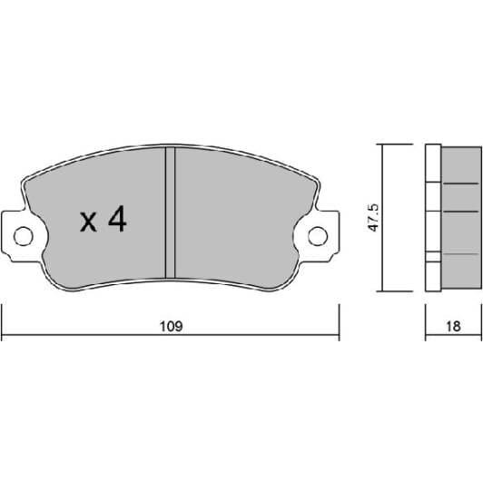 bpfi1041 Aisin Тормозные колодки