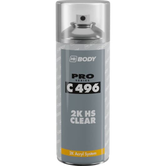 Лак аэрозольный Body C496 2K HS Clear акриловый глянцевый (400 мл)