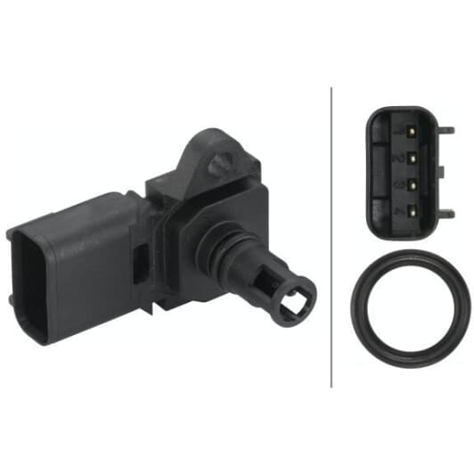 6PP 009 400-491 Behr Hella Датчик давления системы впуска