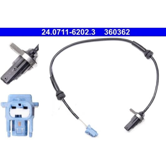 24071162023 ATE Датчик ABS для Nissan Cabstar
