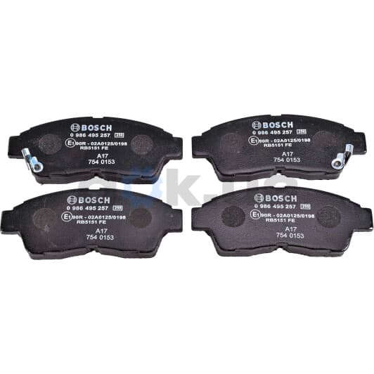 0 986 495 257 Bosch Тормозные колодки
