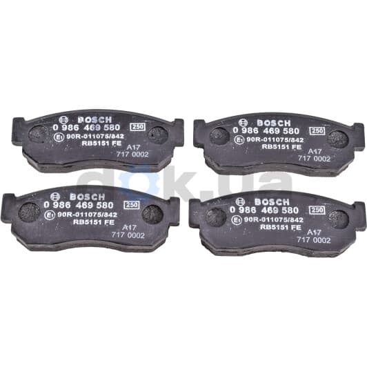 0 986 469 580 Bosch Гальмівні колодки