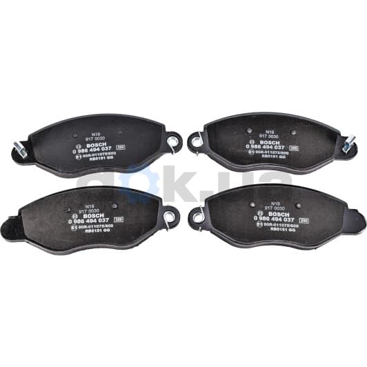 0 986 494 037 Bosch Гальмівні колодки