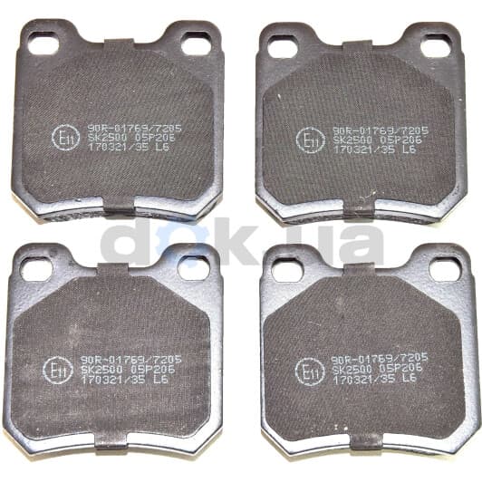 05P206 LPR Тормозные колодки для Opel Omega